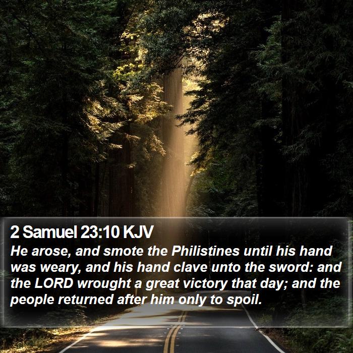 2 Samuel 23:10 KJV Bible Study