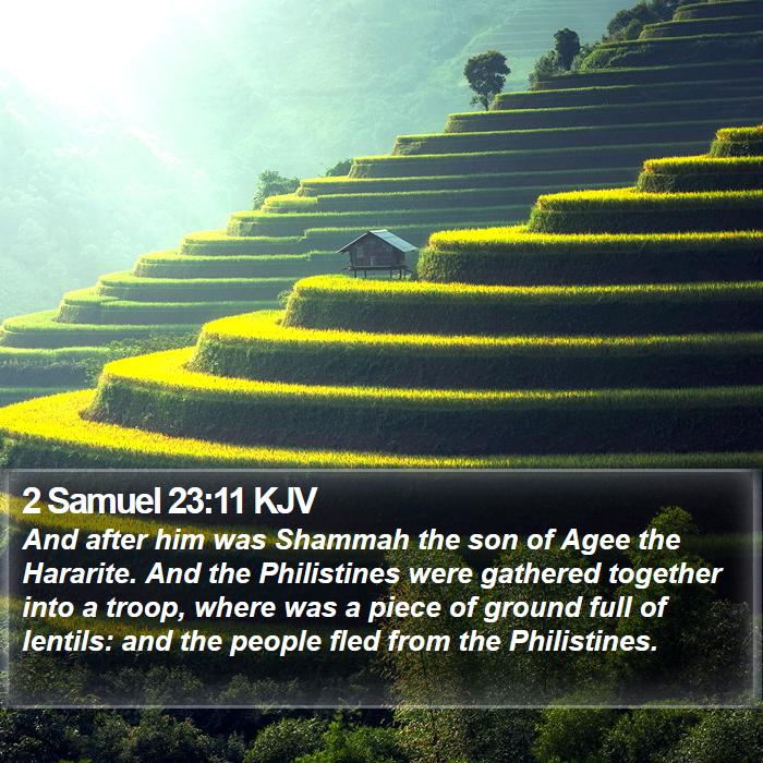 2 Samuel 23:11 KJV Bible Study