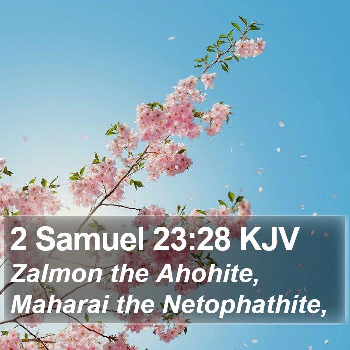 2 Samuel 23:28 KJV Bible Study