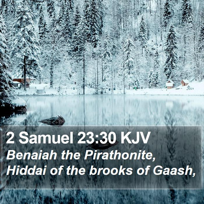 2 Samuel 23:30 KJV Bible Study