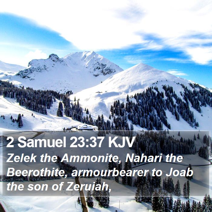 2 Samuel 23:37 KJV Bible Study