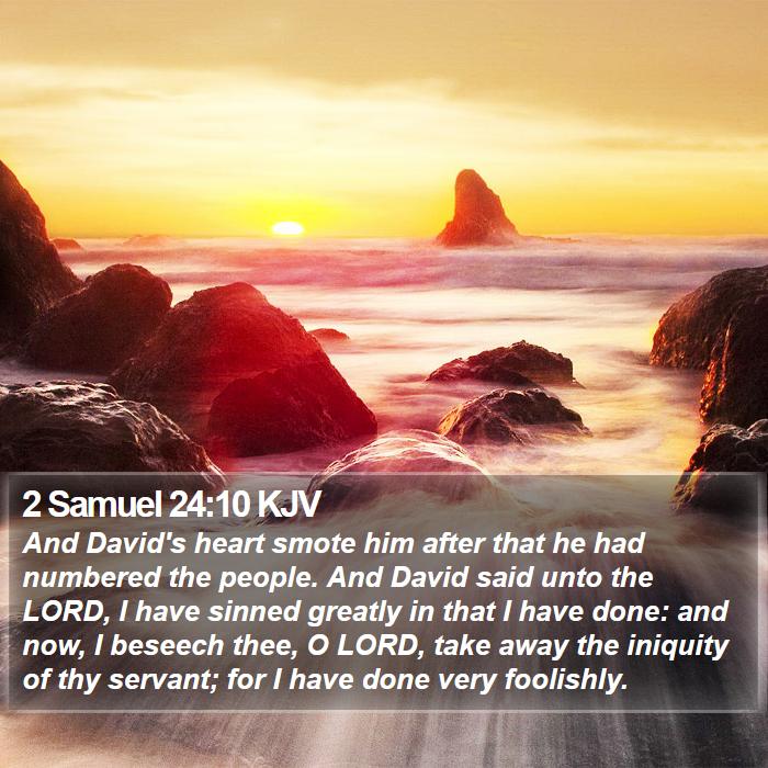 2 Samuel 24:10 KJV Bible Study