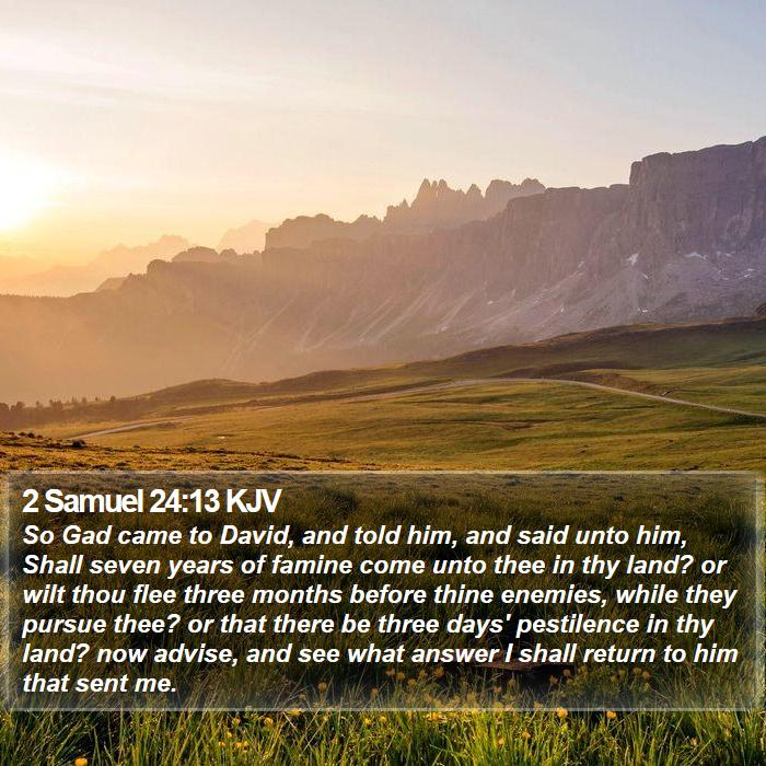 2 Samuel 24:13 KJV Bible Study