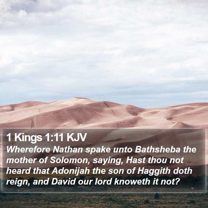 1 Kings 1:11 KJV Bible Study