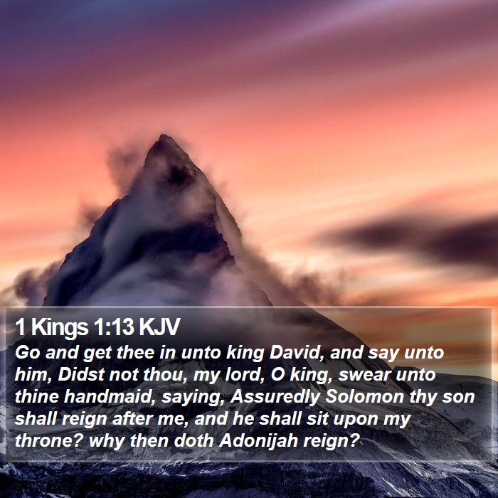 1 Kings 1:13 KJV Bible Study