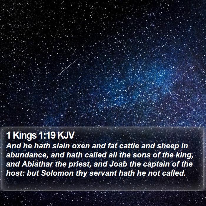 1 Kings 1:19 KJV Bible Study