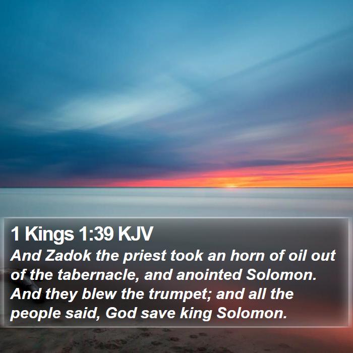 1 Kings 1:39 KJV Bible Study