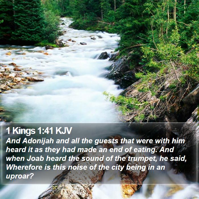 1 Kings 1:41 KJV Bible Study