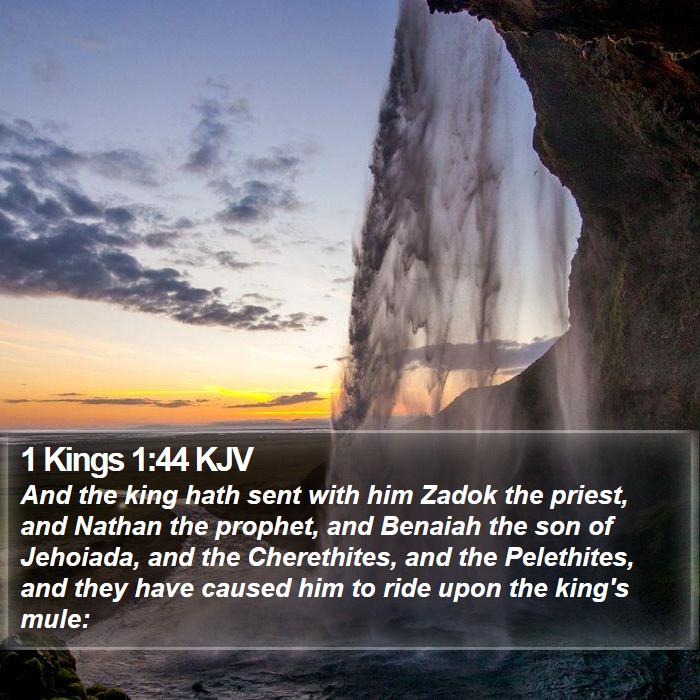 1 Kings 1:44 KJV Bible Study