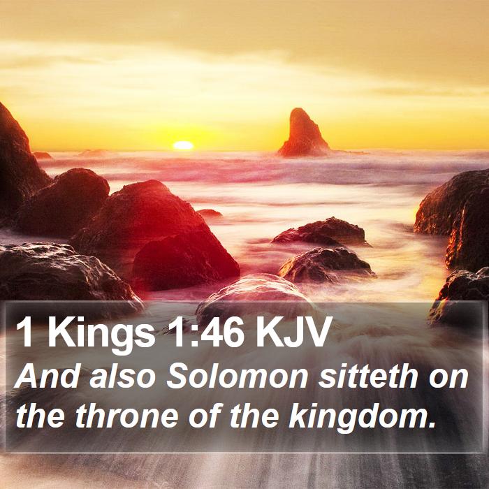 1 Kings 1:46 KJV Bible Study