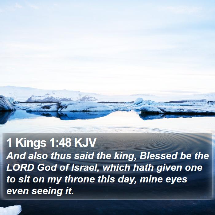 1 Kings 1:48 KJV Bible Study