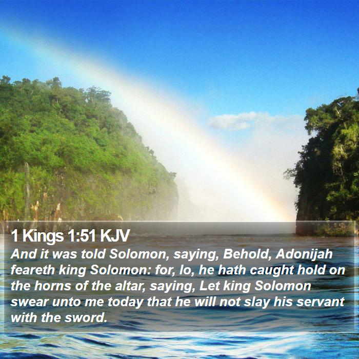 1 Kings 1:51 KJV Bible Study