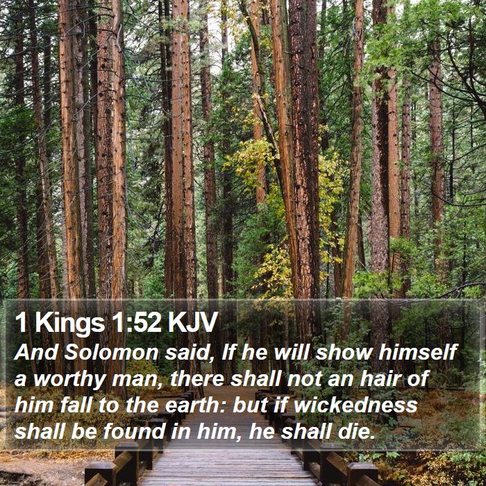 1 Kings 1:52 KJV Bible Study