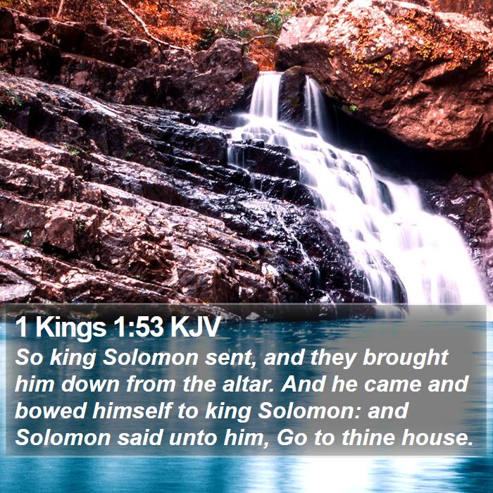 1 Kings 1:53 KJV Bible Study