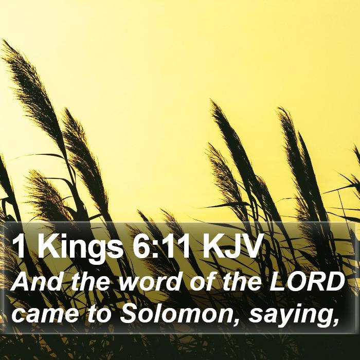 1 Kings 6:11 KJV Bible Study