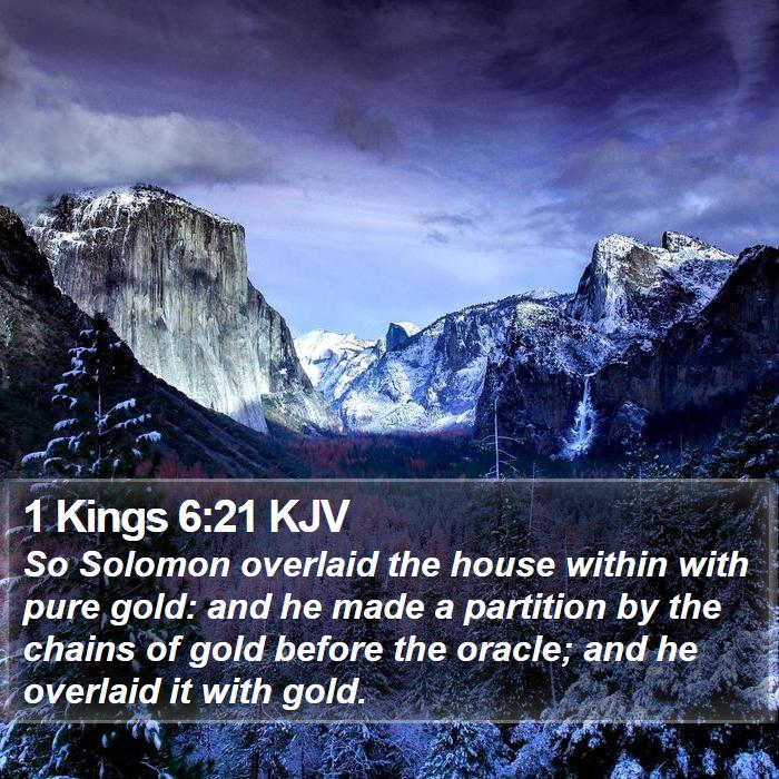 1 Kings 6:21 KJV Bible Study