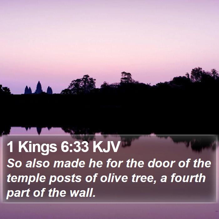 1 Kings 6:33 KJV Bible Study