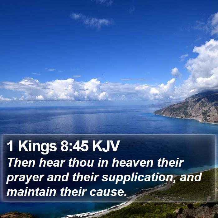 1 Kings 8:45 KJV Bible Study