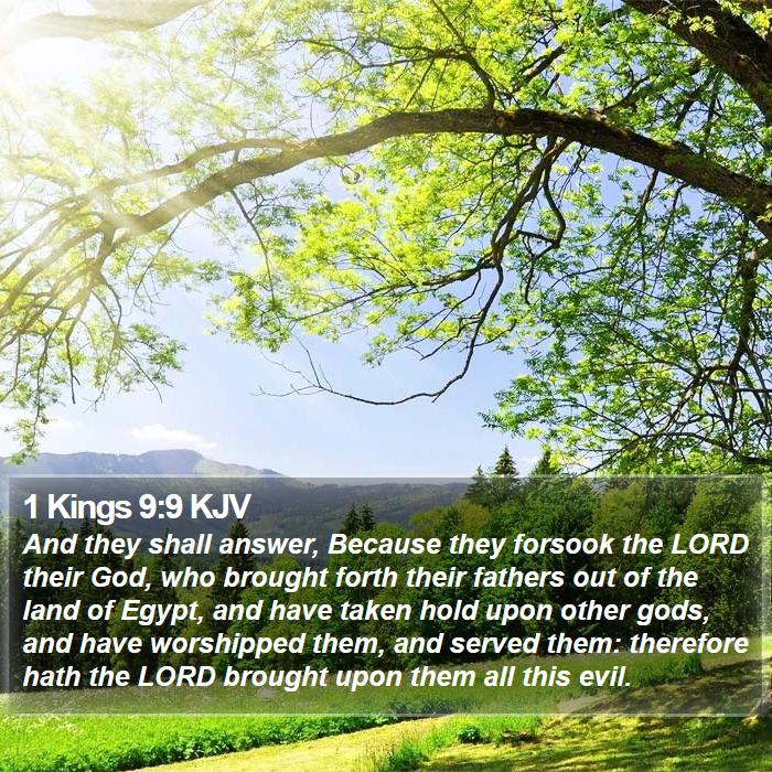 1 Kings 9:9 KJV Bible Study