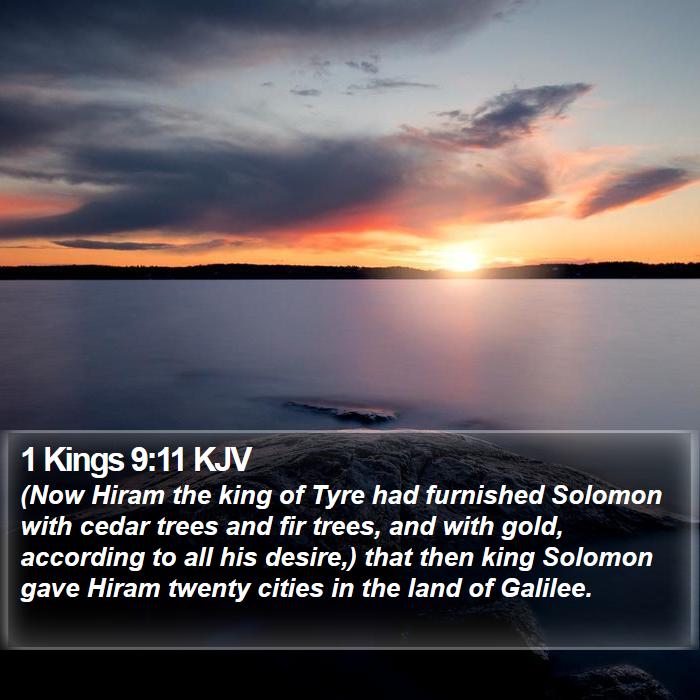 1 Kings 9:11 KJV Bible Study