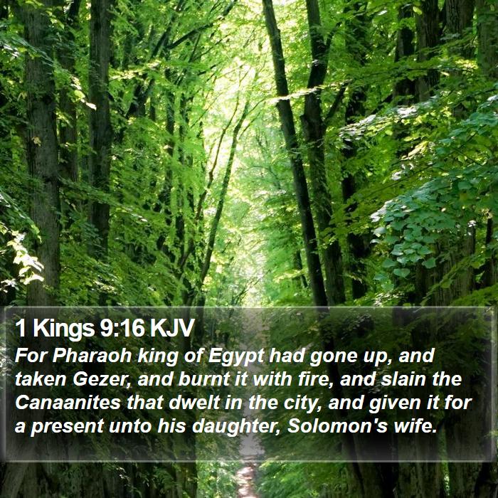 1 Kings 9:16 KJV Bible Study