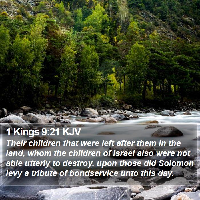 1 Kings 9:21 KJV Bible Study