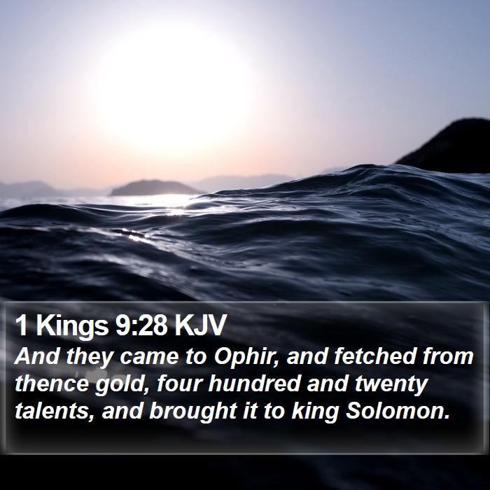 1 Kings 9:28 KJV Bible Study