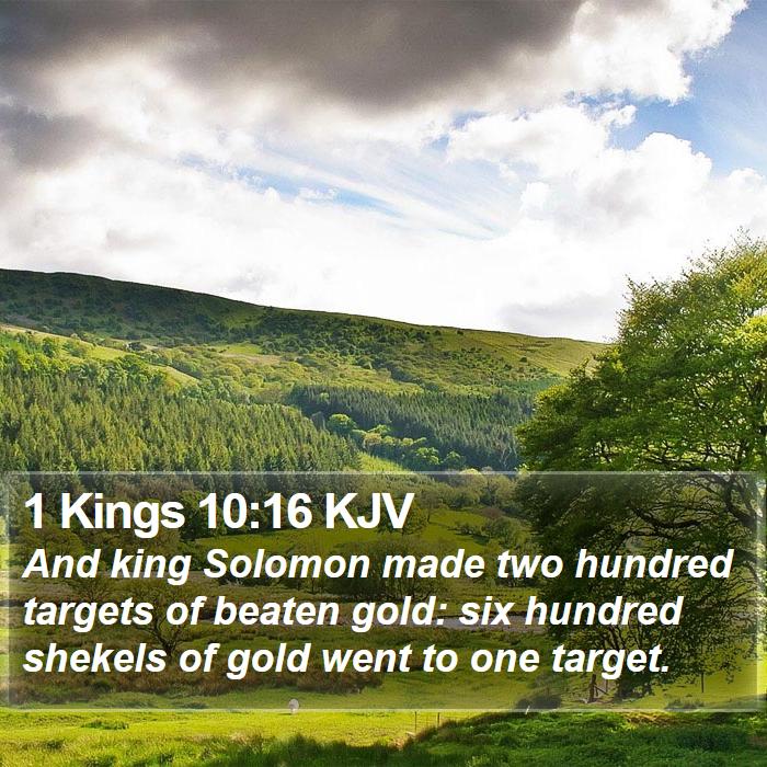 1 Kings 10:16 KJV Bible Study