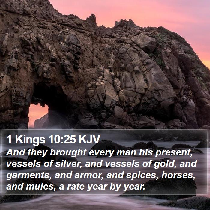 1 Kings 10:25 KJV Bible Study