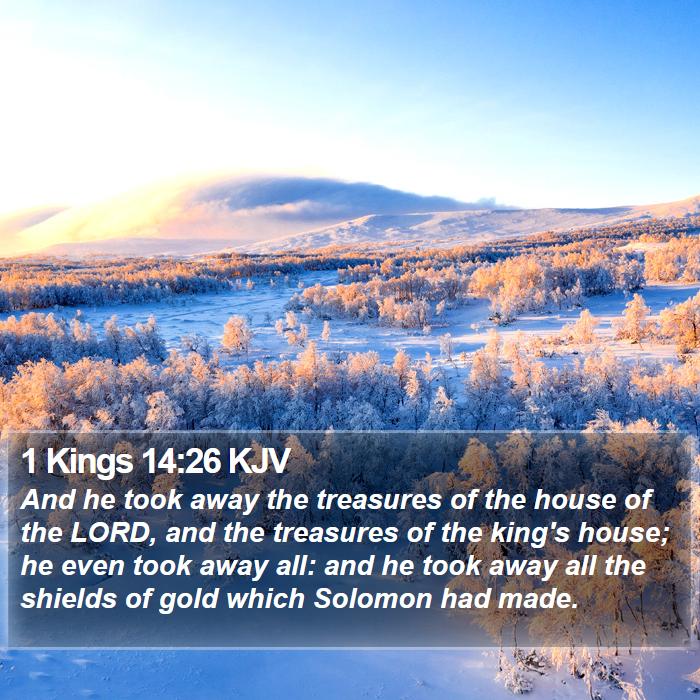 1 Kings 14:26 KJV Bible Study