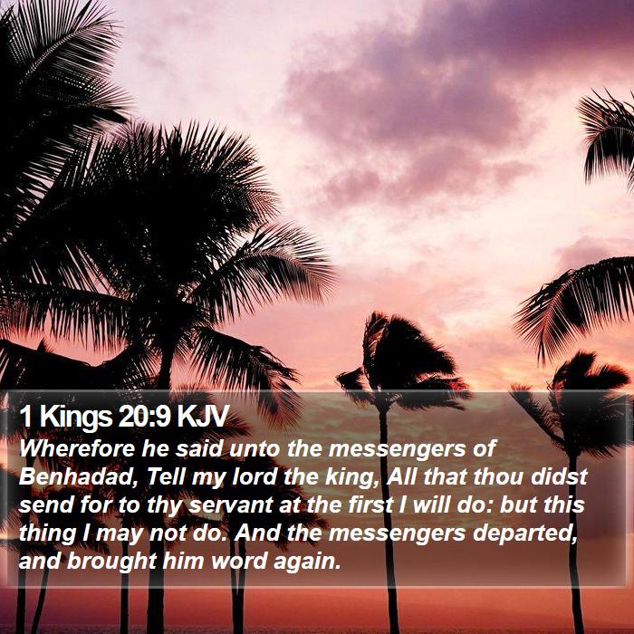 1 Kings 20:9 KJV Bible Study