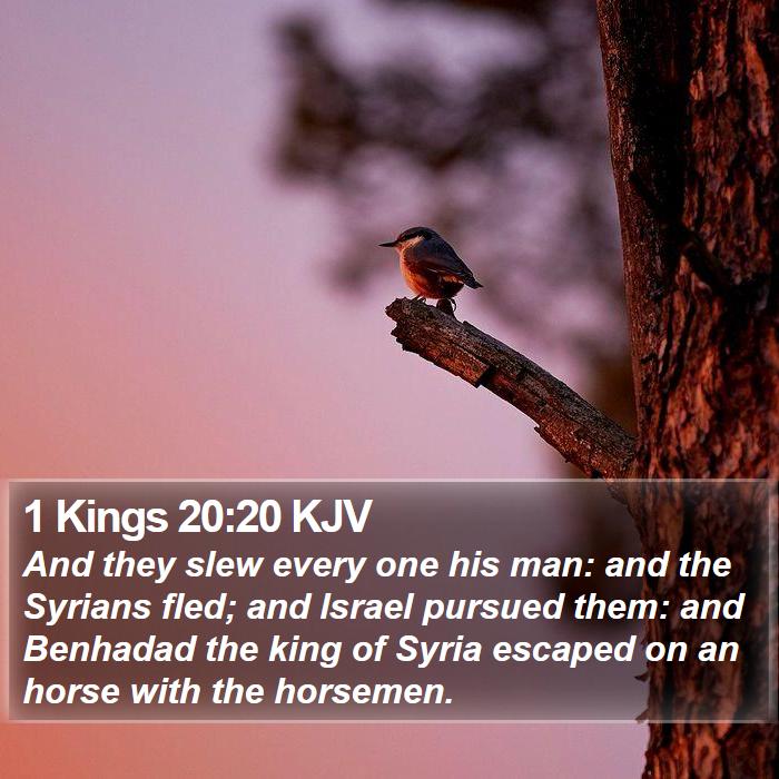 1 Kings 20:20 KJV Bible Study