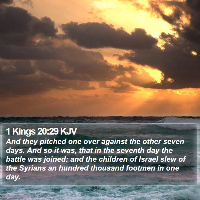 1 Kings 20:29 KJV Bible Study