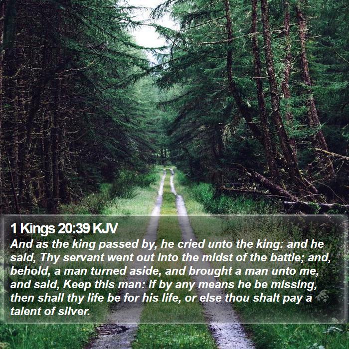 1 Kings 20:39 KJV Bible Study