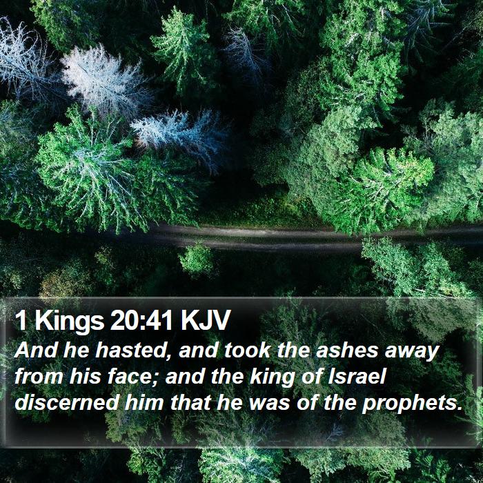 1 Kings 20:41 KJV Bible Study