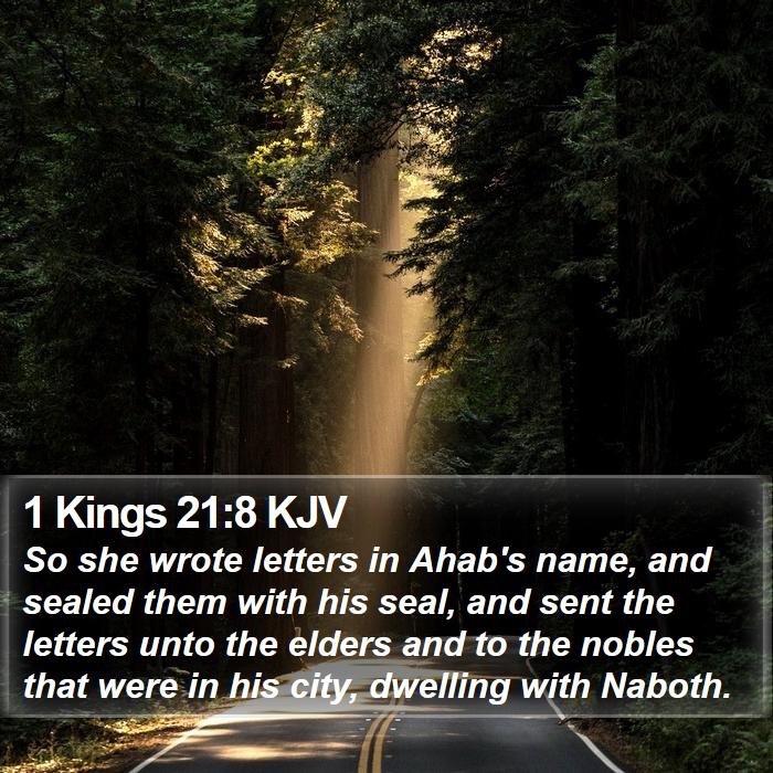 1 Kings 21:8 KJV Bible Study