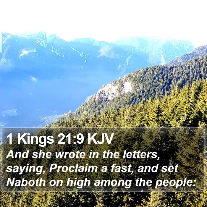 1 Kings 21:9 KJV Bible Study