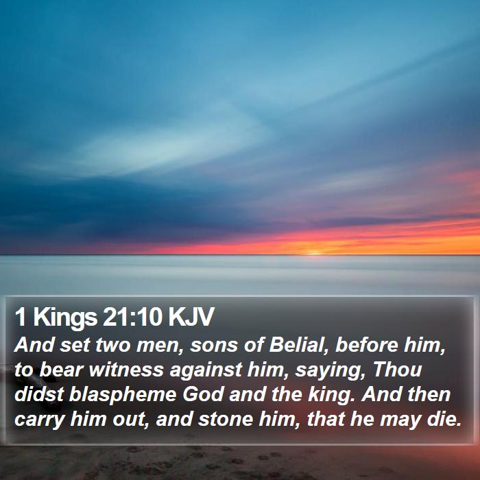 1 Kings 21:10 KJV Bible Study