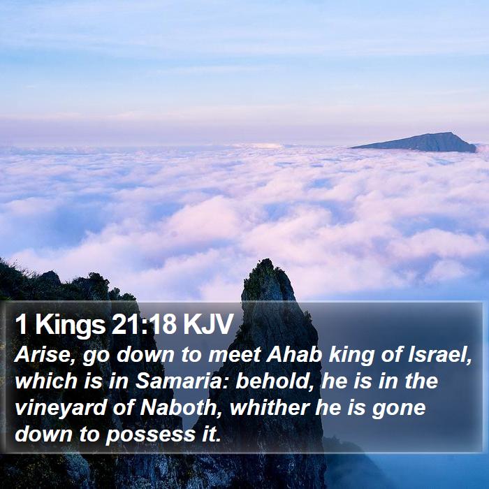 1 Kings 21:18 KJV Bible Study