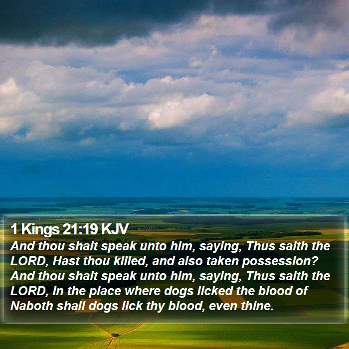 1 Kings 21:19 KJV Bible Study