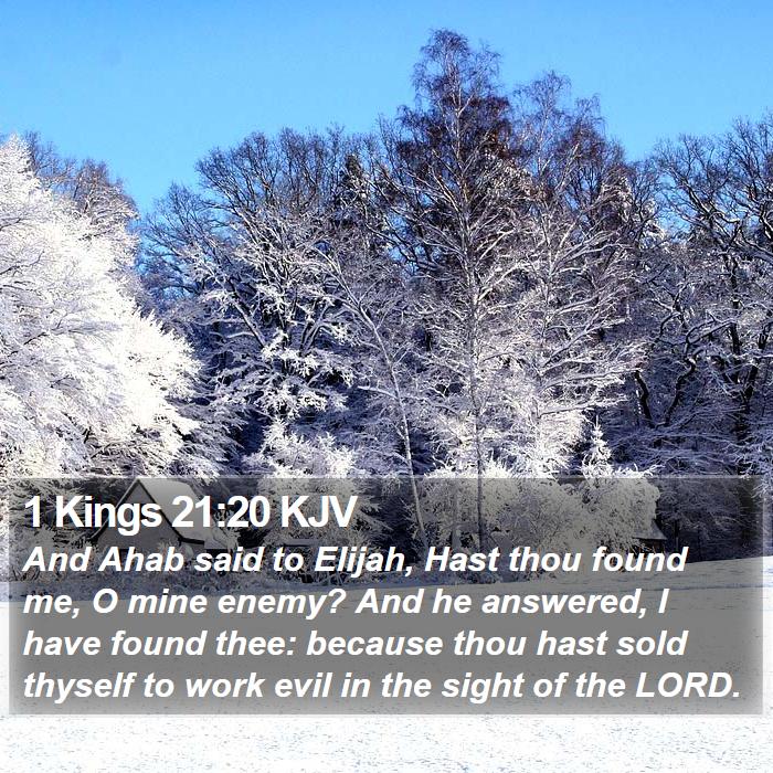 1 Kings 21:20 KJV Bible Study