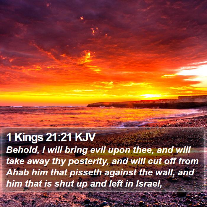 1 Kings 21:21 KJV Bible Study