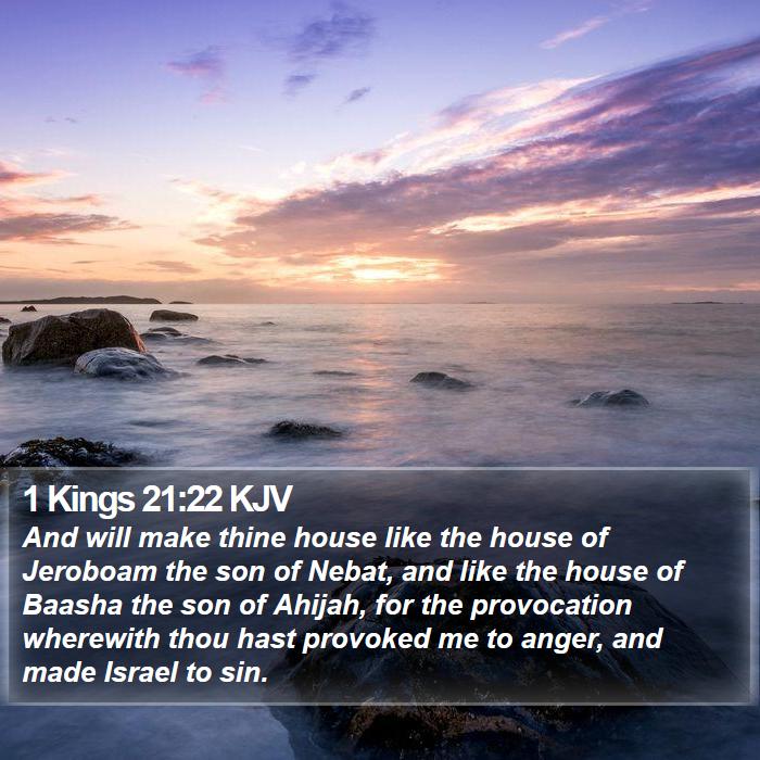 1 Kings 21:22 KJV Bible Study