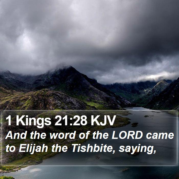 1 Kings 21:28 KJV Bible Study