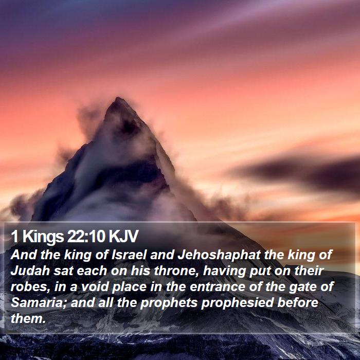 1 Kings 22:10 KJV Bible Study
