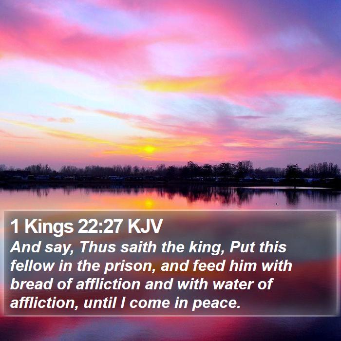 1 Kings 22:27 KJV Bible Study