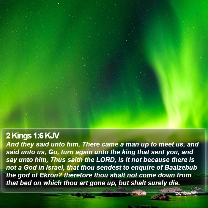 2 Kings 1:6 KJV Bible Study