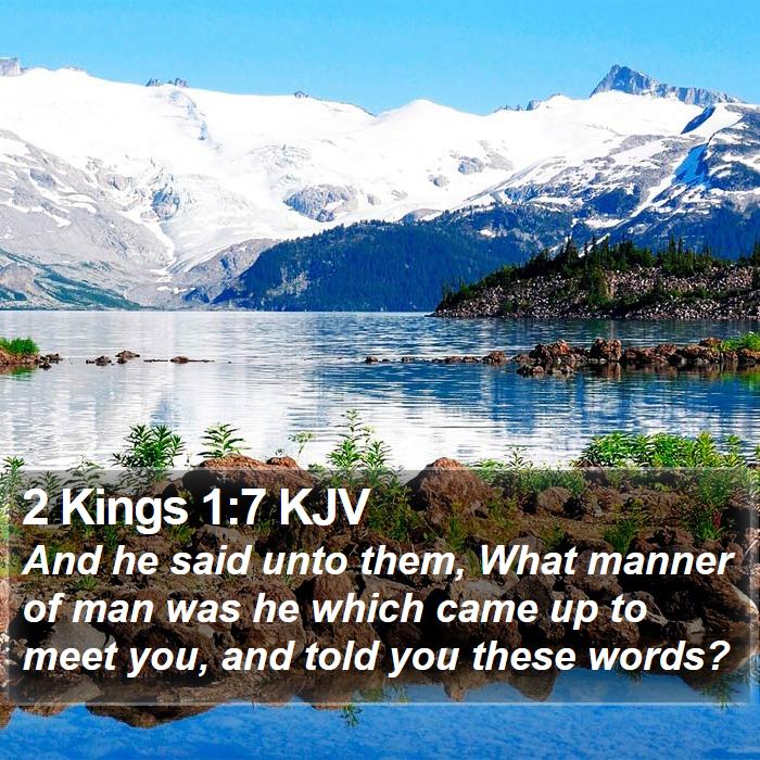 2 Kings 1:7 KJV Bible Study