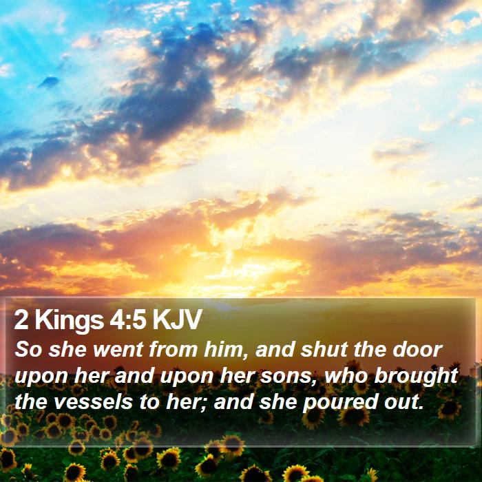 2 Kings 4:5 KJV Bible Study