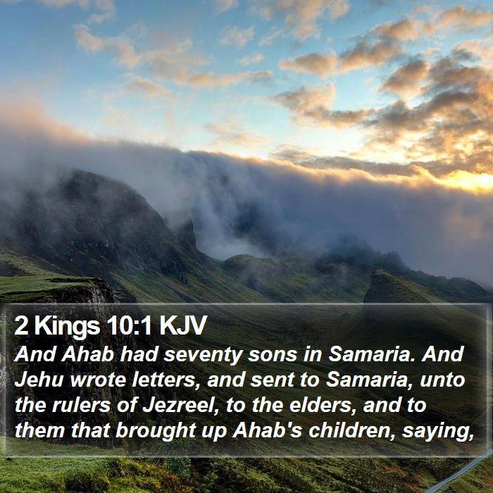 2 Kings 10:1 KJV Bible Study